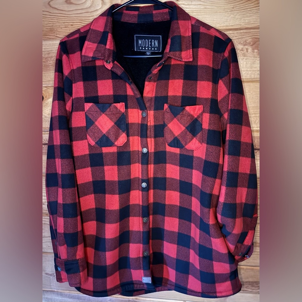 🦬Modern Canvas Buffalo Plaid Extra Heavy Shacket